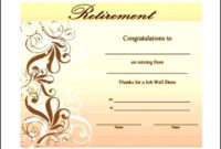 Top Free Retirement Certificate Templates For Word