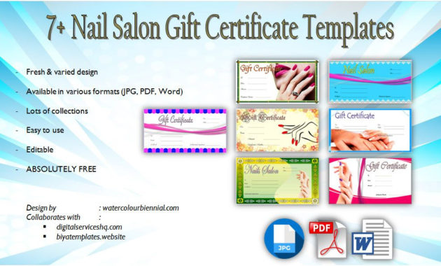 Top Free Spa Gift Certificate Templates For Word