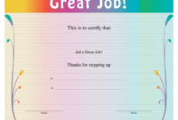 Top Good Job Certificate Template