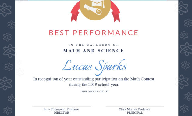 Top Math Award Certificate Templates