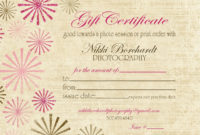 Top Printable Photography Gift Certificate Template
