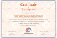 Top Sample Certificate Of Participation Template