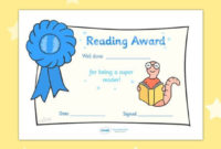 Top Star Reader Certificate Template Free