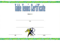 Top Tennis Certificate Template Free