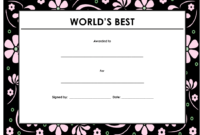 Top Worlds Best Boss Certificate Templates Free