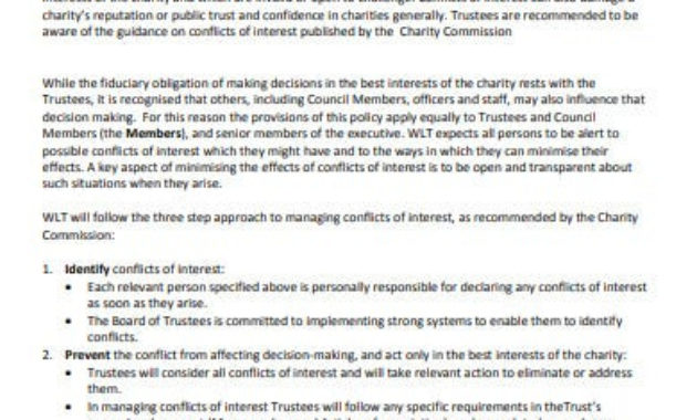 Amazing Conflict Of Interest Policy Template