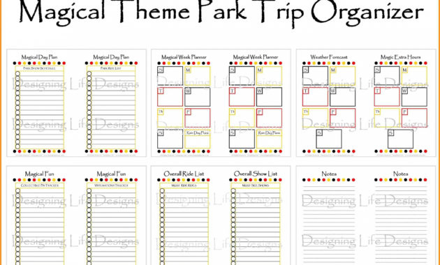 Amazing Daily Vacation Itinerary Template
