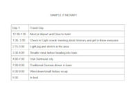 Amazing Group Travel Itinerary Template