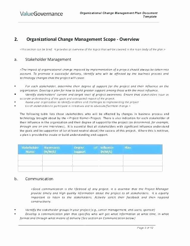 Amazing Organizational Change Management Template