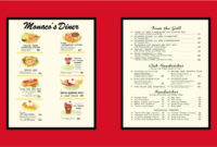 Awesome 50S Diner Menu Template