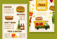 Awesome Food Truck Menu Template