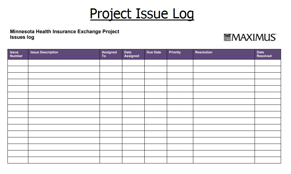 Awesome Project Management Log Template