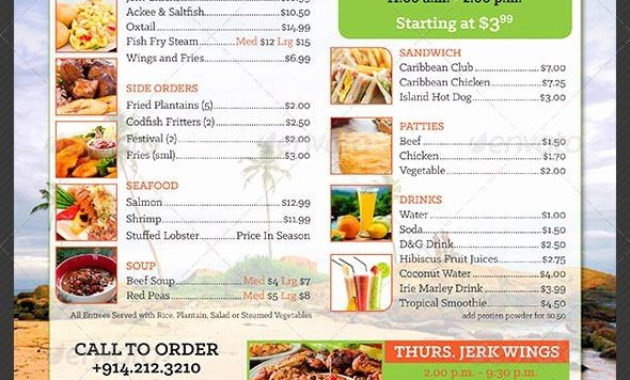 Best Take Out Menu Template