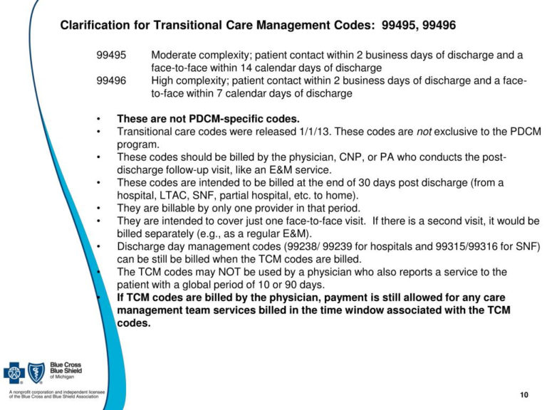 transitional care management visit requirements