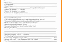 Best Wedding Party Itinerary Template