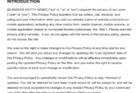 Fantastic Ecommerce Privacy Policy Template