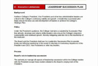 Fantastic Management Succession Plan Template