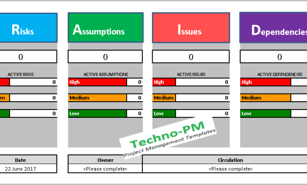 Fantastic Project Management Issues Log Template