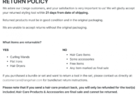 Fascinating No Refunds Policy Template