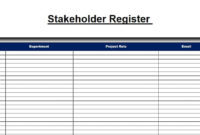 Fascinating Project Management Stakeholder Register Template