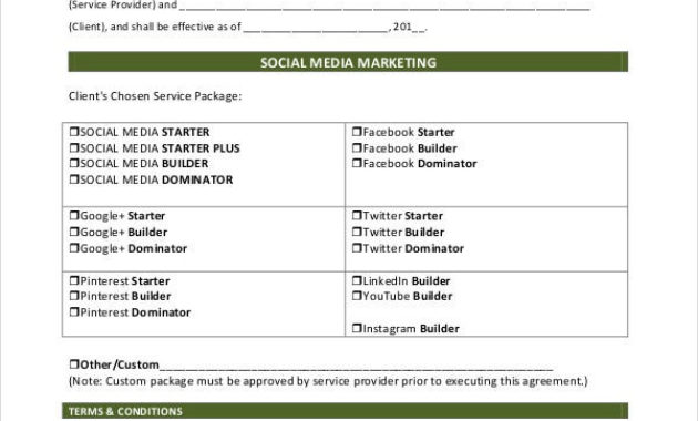 Fascinating Social Media Management Contract Template