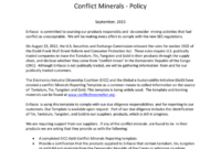 Free Conflict Minerals Policy Statement Template
