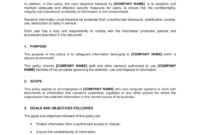 Fresh Corporate Information Security Policy Template