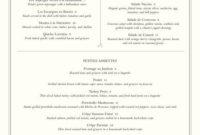 Fresh French Cafe Menu Template
