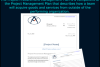 Fresh Procurement Management Plan Template