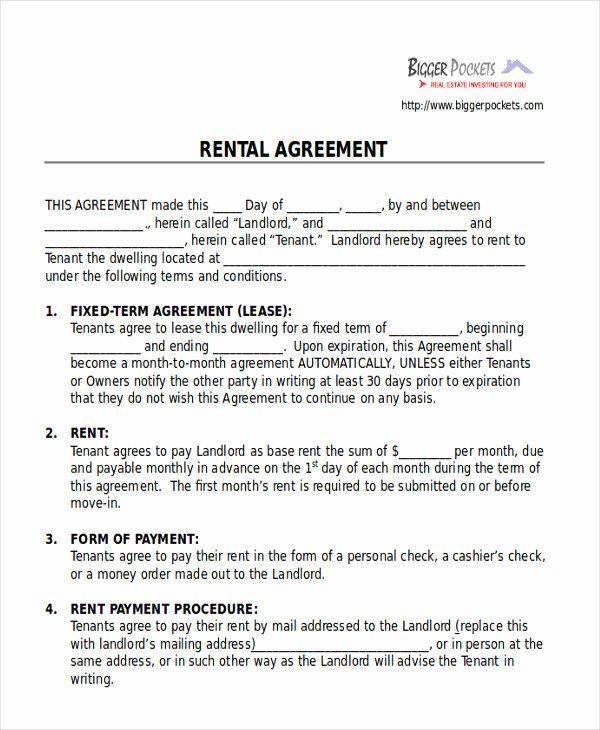 Fresh Rental Policy Template