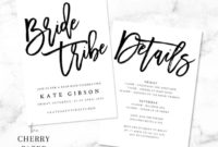 New Bridal Shower Itinerary Template