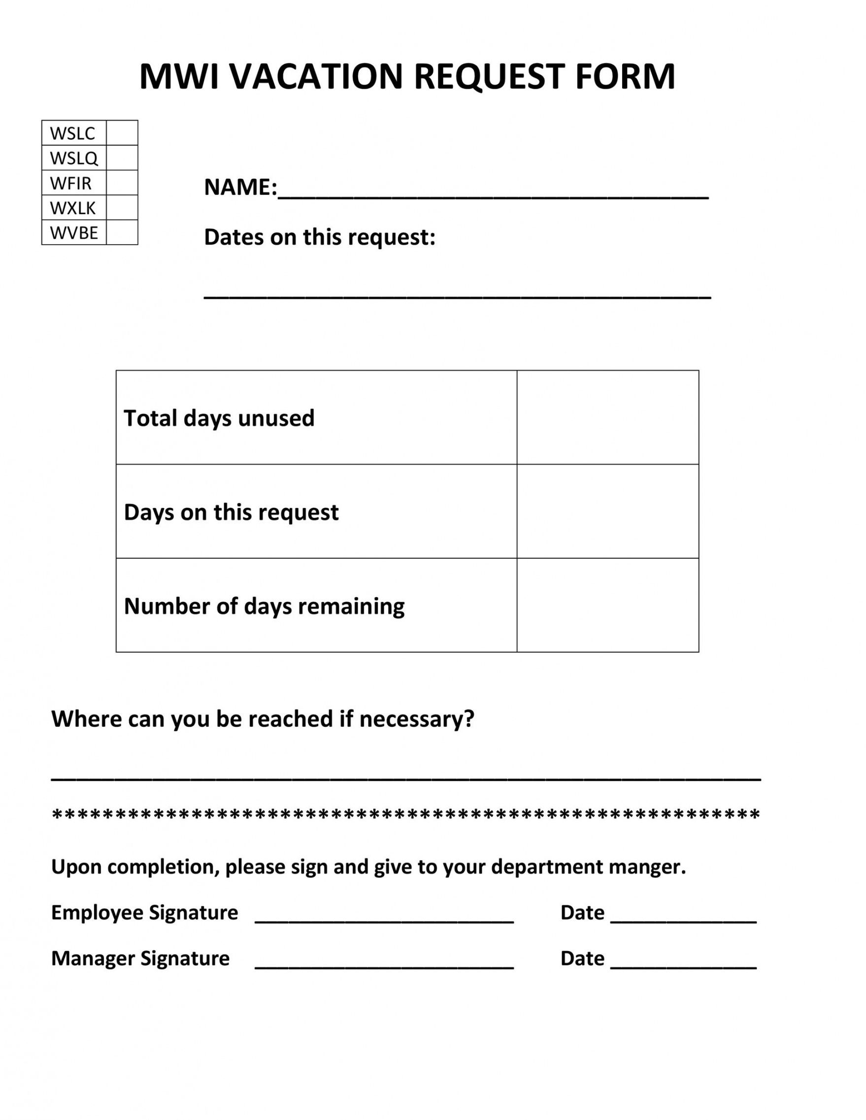 New Employee Vacation Policy Template