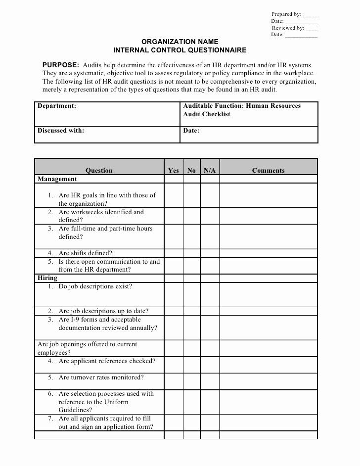 New Internal Audit Policy Template
