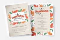 New Thanksgiving Day Menu Template