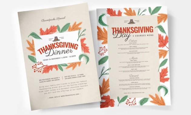 New Thanksgiving Day Menu Template