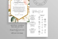 New Wedding Welcome Bag Itinerary Template
