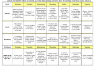 Professional 7 Day Menu Planner Template