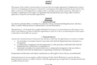 Professional Conflict Of Interest Policy Template
