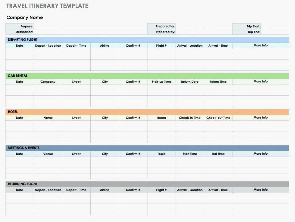 Professional Professional Travel Itinerary Template