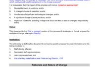 Simple Change Management Process Document Template