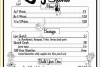 Simple Concession Stand Menu Template