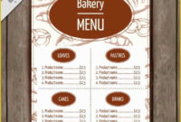 Simple Free Bakery Menu Templates Download