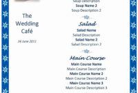 Simple Free Restaurant Menu Templates For Word