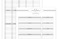 Simple Menu Planner With Grocery List Template