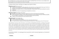 Simple Restaurant Management Contract Template