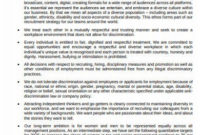 Stunning Diversity Policy Statement Template