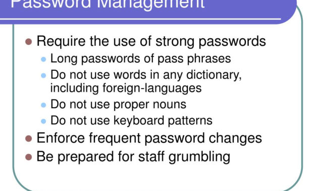 Stunning Password Management Policy Template