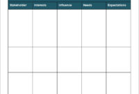 Stunning Project Management Stakeholders Template