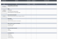 Stunning Project Management Task List Template