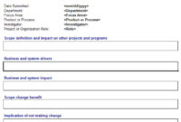 Top Change Management Request Template